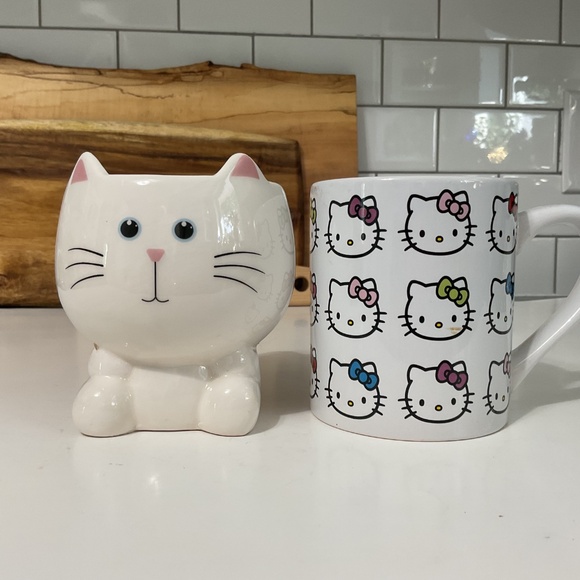 Hello Kitty Mug & Whimsical Cupboard by 10 Strawberry Street  White Cat Mug - Picture 6 of 9